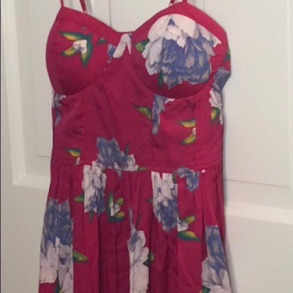 Beautiful Floral, Mini Dress (Pink) - Picture 3 of 3